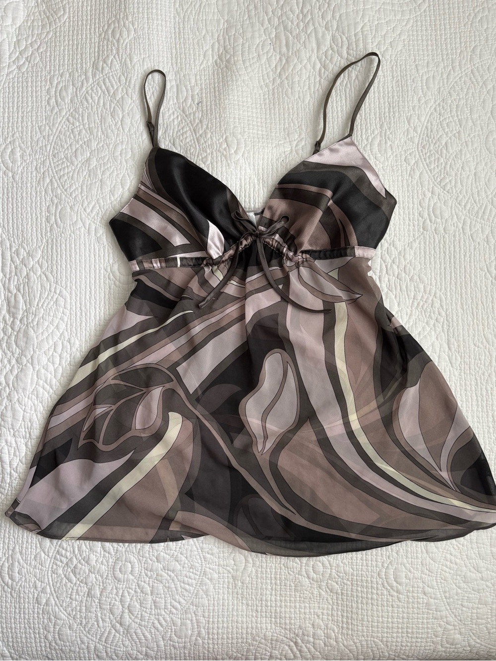 Vintage Y2K Semi Sheer Babydoll Slip Tank Top